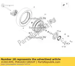 Aquí puede pedir tornillo de Piaggio Group , con el número de pieza 1C001499: