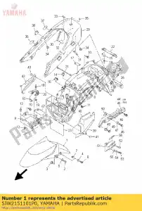 Yamaha 5JW2151101P0 pára-choque frente - Lado inferior