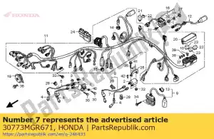 honda 30773MGR671 cordy assy., l. rr. alta tensione - Il fondo