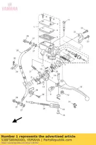 yamaha 53BF580A0000 hoofdcilinder su - Onderkant