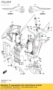 suzuki 1772028H20 radiador, água, - Lado inferior