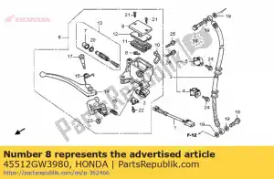 honda 45512GW3980 momenteel geen beschrijving beschikbaar - Onderkant