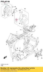 Suzuki 5314605G00 kussen, fr fend - Onderkant