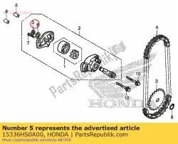 Qui puoi ordinare e anello 5 da Honda , con numero parte 15336HS0A00: