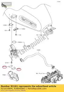 Kawasaki 921610894 amortisseur - La partie au fond