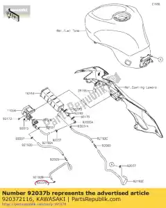 kawasaki 920372116 clamp,7.8mm zx636edf - Bottom side