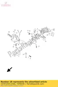 yamaha 1D4H25011000 bloqueo de la dirección del interruptor principal - Lado inferior