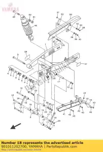 yamaha 901011202700 bolt - Bottom side