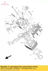 geleider, uitlaatklep (1e o/s) van Yamaha, met onderdeel nummer 22F111341000, bestel je hier online: