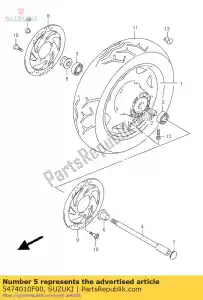 suzuki 5474010F00 spacer,axle,r - Bottom side