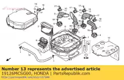 Here you can order the rubber, heat guard from Honda, with part number 19126MCSG00: