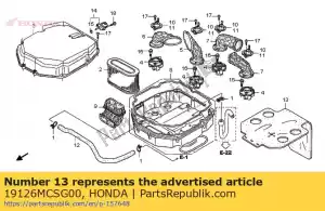 honda 19126MCSG00 goma, protector de calor - Lado inferior