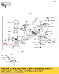 Here you can order the screw zx750-h1 from Kawasaki, with part number 920091570: