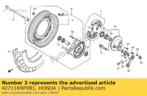 Honda 42711KRP981 tire,(dun) - Bottom side