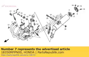 Honda 18350MFPN00 protector,exh - Bottom side