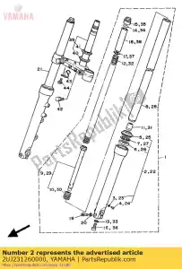 Yamaha 2UJ231260000 tubo exterior 1 - Lado inferior