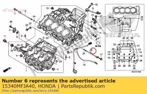 Honda 15340MFJA40 tuyau, jet d'huile - La partie au fond