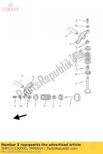 yamaha 5HP121130000 spring, valve inner - Bottom side