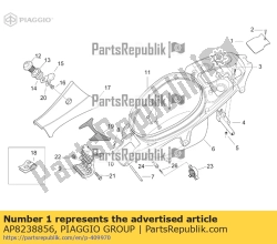 Aprilia AP8238856, Paliwo sens. pokrywa. czarny, OEM: Aprilia AP8238856