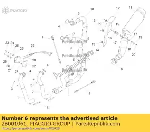 Piaggio Group 2B001061 kolektor centralny - Dół