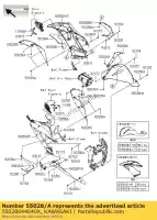 55028044640X, Kawasaki, carenado, aleta, lh, p.f.s.whi kawasaki zx6r ninja r zx 6r abs 600 , Nuevo