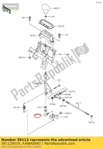 kawasaki 391120019 cravate de tige, pivot de commande kvf75 - La partie au fond