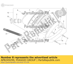 Aprilia AP8249299, Filtergehäusedeckel, OEM: Aprilia AP8249299