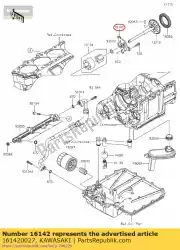 Here you can order the cover-pump zx1400a6f from Kawasaki, with part number 161420027: