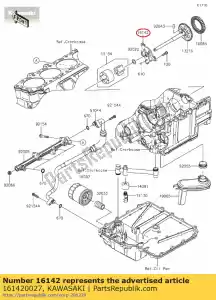 kawasaki 161420027 bomba de cobertura zx1400a6f - Lado inferior