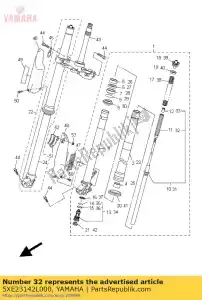 yamaha 5XE23142L000 siège, ressort supérieur - La partie au fond