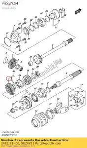 suzuki 2492111H00 engrenage, sec - La partie au fond