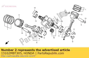 honda 13102MBT305 piston, fr. (0,25) - La partie au fond