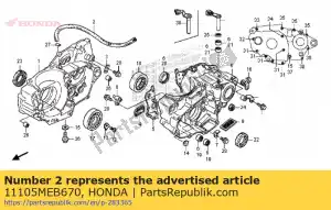 honda 11105MEB670 tube, reniflard - La partie au fond