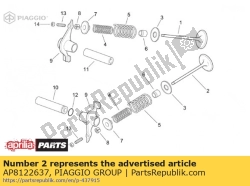 Aprilia AP8122637, Uitlaatklep, OEM: Aprilia AP8122637