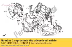 Aqui você pode pedir o guia, capuz superior em Honda , com o número da peça 64215MCSG00: