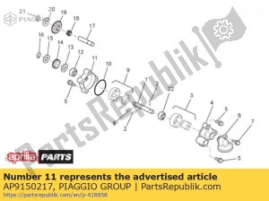 aprilia AP9150217 obudowa pompy oleju - Górna strona