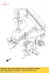 Here you can order the hose, brake 5 from Yamaha, with part number B672581K0000: