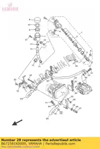 yamaha B672581K0000 hose, brake 5 - Bottom side