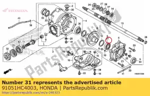 honda 91051HC4003 bearing, radial ball, 43x68x13 - Bottom side