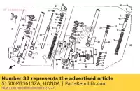 51500MT3613ZA, Honda, Ensemble de fourche, l * nh1 * honda st pan european  a st1100 1100 , Nouveau