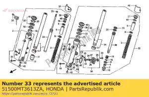 Honda 51500MT3613ZA ensemble de fourche, l * nh1 * - La partie au fond