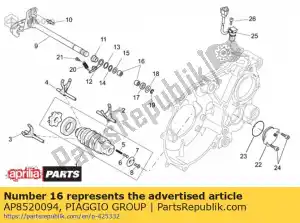 Piaggio Group AP8520094 roller cage d12x16x10 - Bottom side