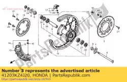 Aqui você pode pedir o roda dentada, dr final em Honda , com o número da peça 41203KZ4J20: