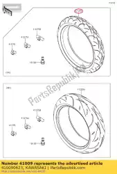 Qui puoi ordinare pneumatico, fr, 120 / 70zr17 (58w), zr100 da Kawasaki , con numero parte 410090623: