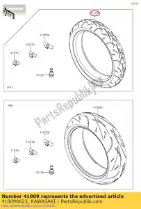 kawasaki 410090623 pneumatico, fr, 120 / 70zr17 (58w), zr100 - Il fondo