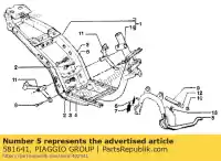 581641, Piaggio Group, Soporte central derbi piaggio boulevard skipper 50 125 150 200 2000 2002 2003 2004 2005, Nuevo