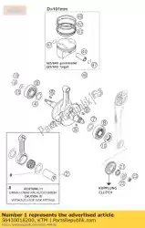 Here you can order the crankshaft lc4 20 from KTM, with part number 58430018200: