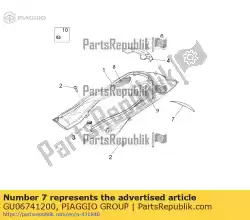 Here you can order the vibration-damping rubber from Piaggio Group, with part number GU06741200: