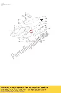 Piaggio Group 576296 bujía insp. puerta - Lado inferior