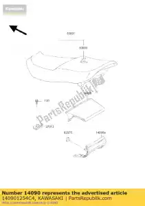 Kawasaki 140901254C4 couverture, queue, upp, m.graysto - La partie au fond